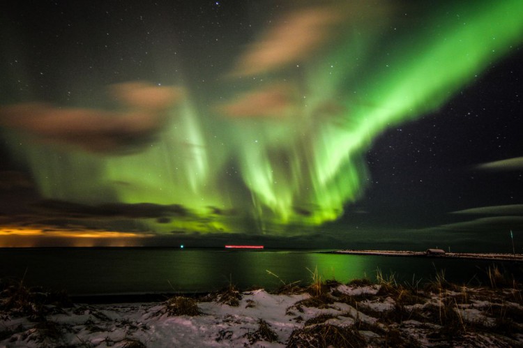 An incredible aurora display in Reykjavik in December 2014. (Photo by Dagur Jónsson)