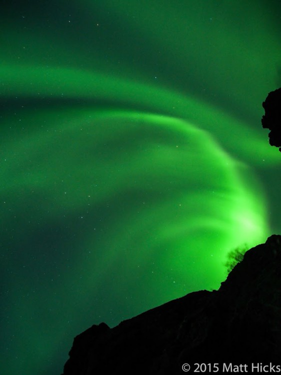 Nordic Visitor traveller Matt Hicks captured these stunning aurora during his Iceland Full Circle tour in September 2015 -- early in the season for such an impressive display!