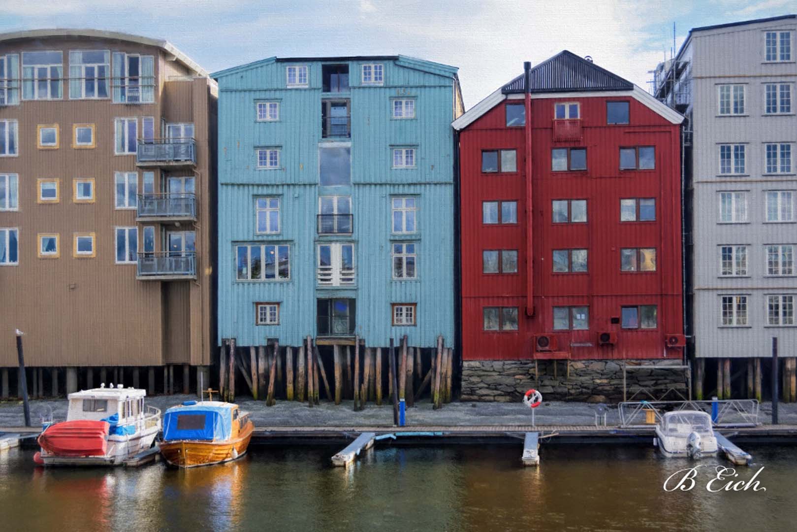 Trondheim old wharf, Norway ⒸBetty Eich 2016