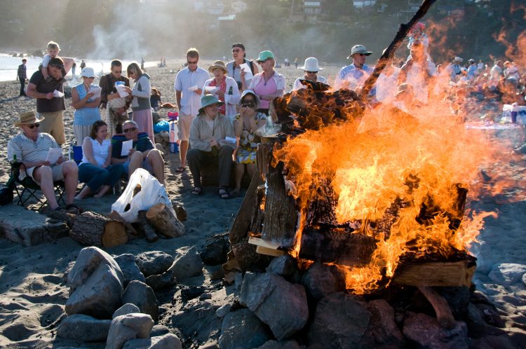 Danes gather around a bonfire to mark sankthansaften.