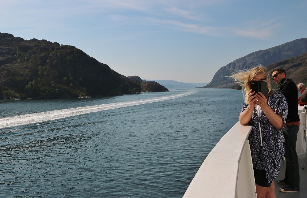 Taking a picture on Hurtigruten