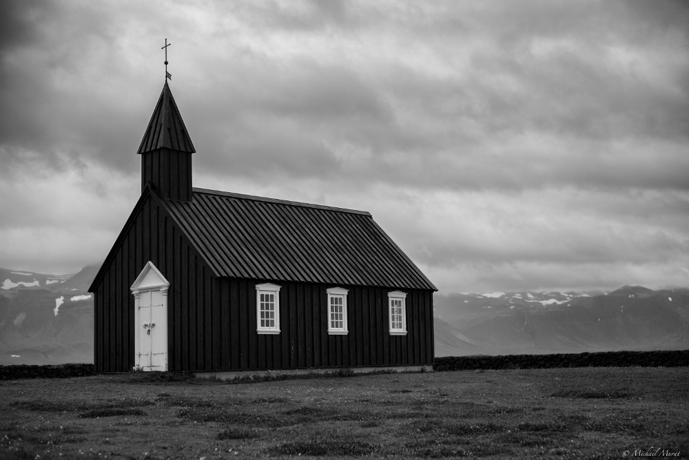 19th century church in Búðir, Iceland in the Snaefellsnes peninsula. It was overcast and raining the evening I took this photo. Leica M240 50mm Summiliux f1.4 v2