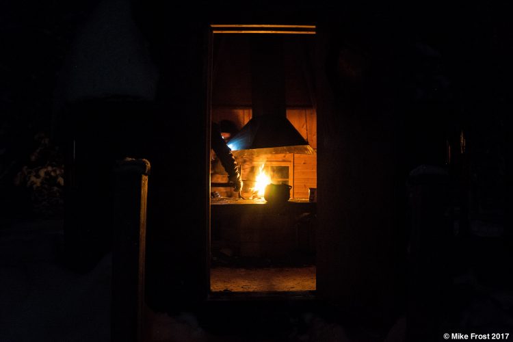 Cooking reindeer stew in Swedish Lapland