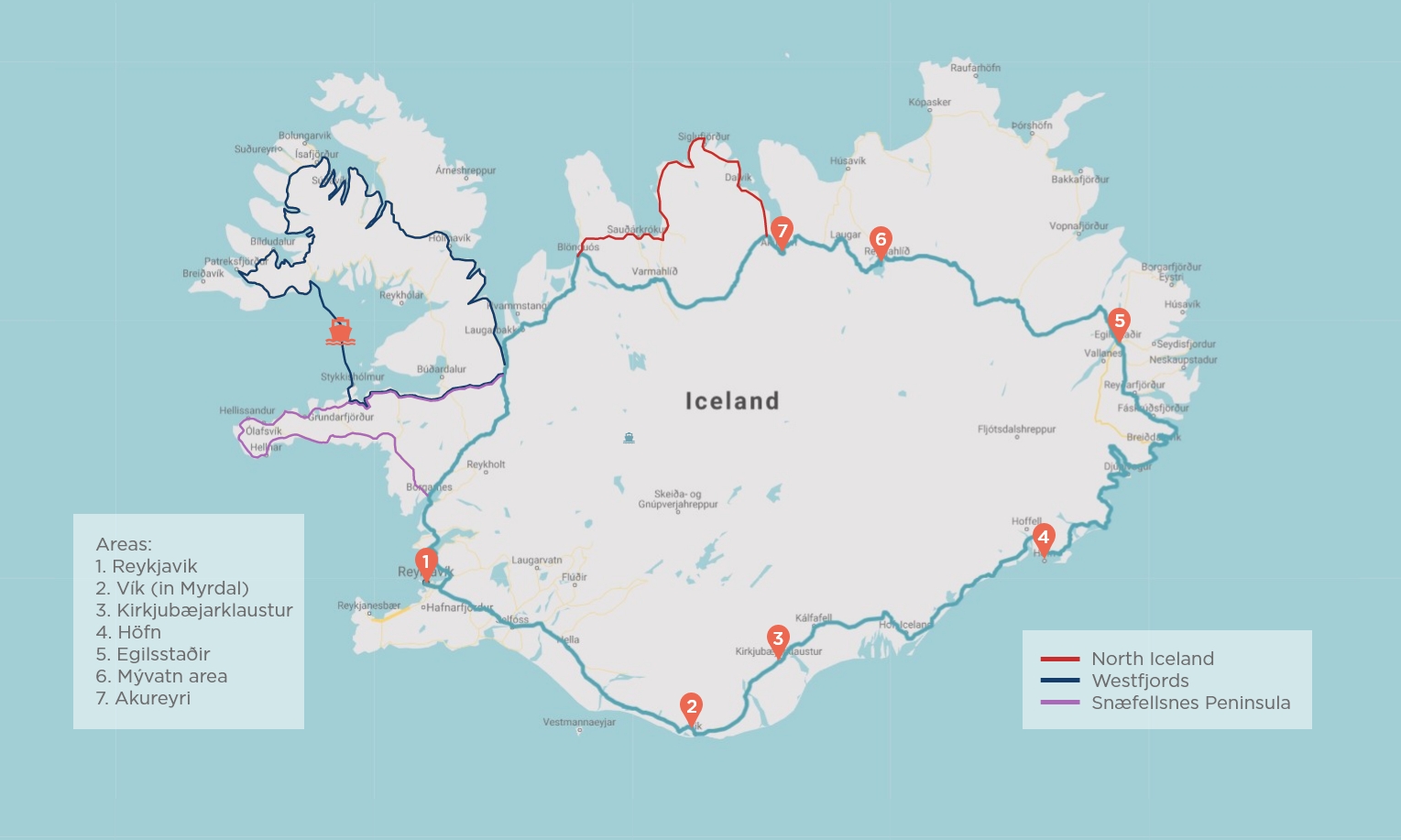 tour iceland km