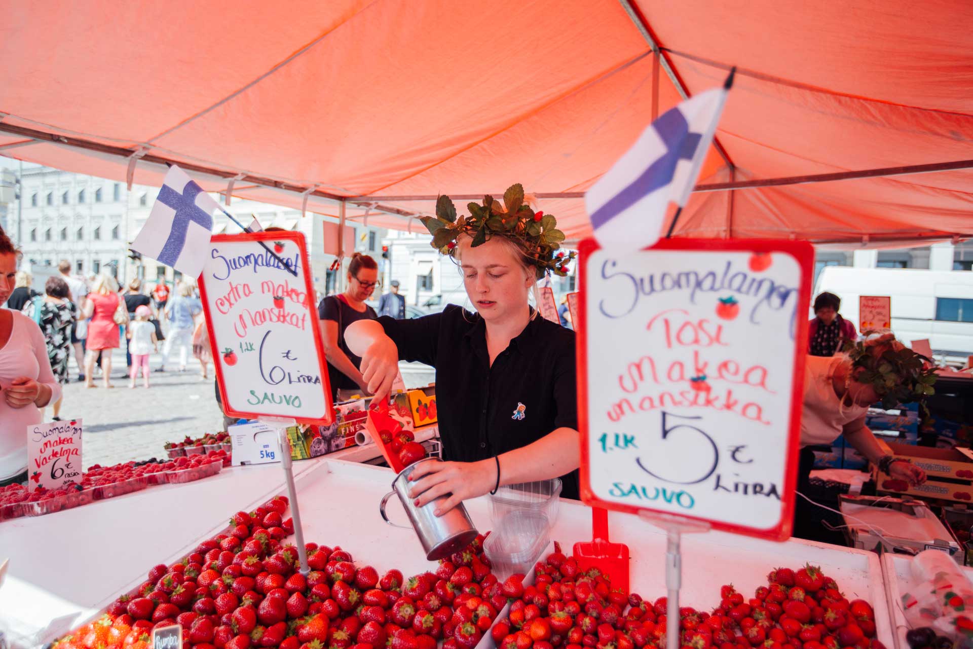 Food vendor at Market Square in Helsinki, Finland - Julia Kivela, Visit Finland