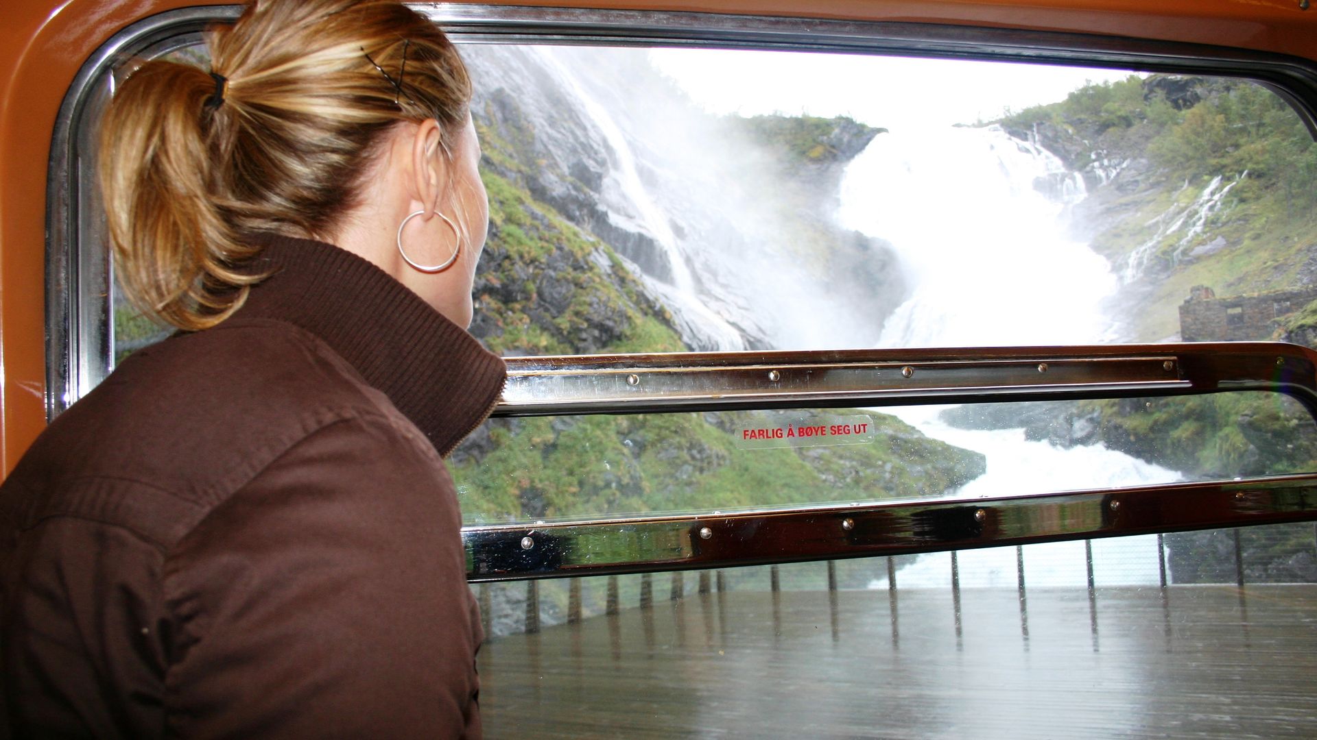Out of the window of Flam Railway, Norway