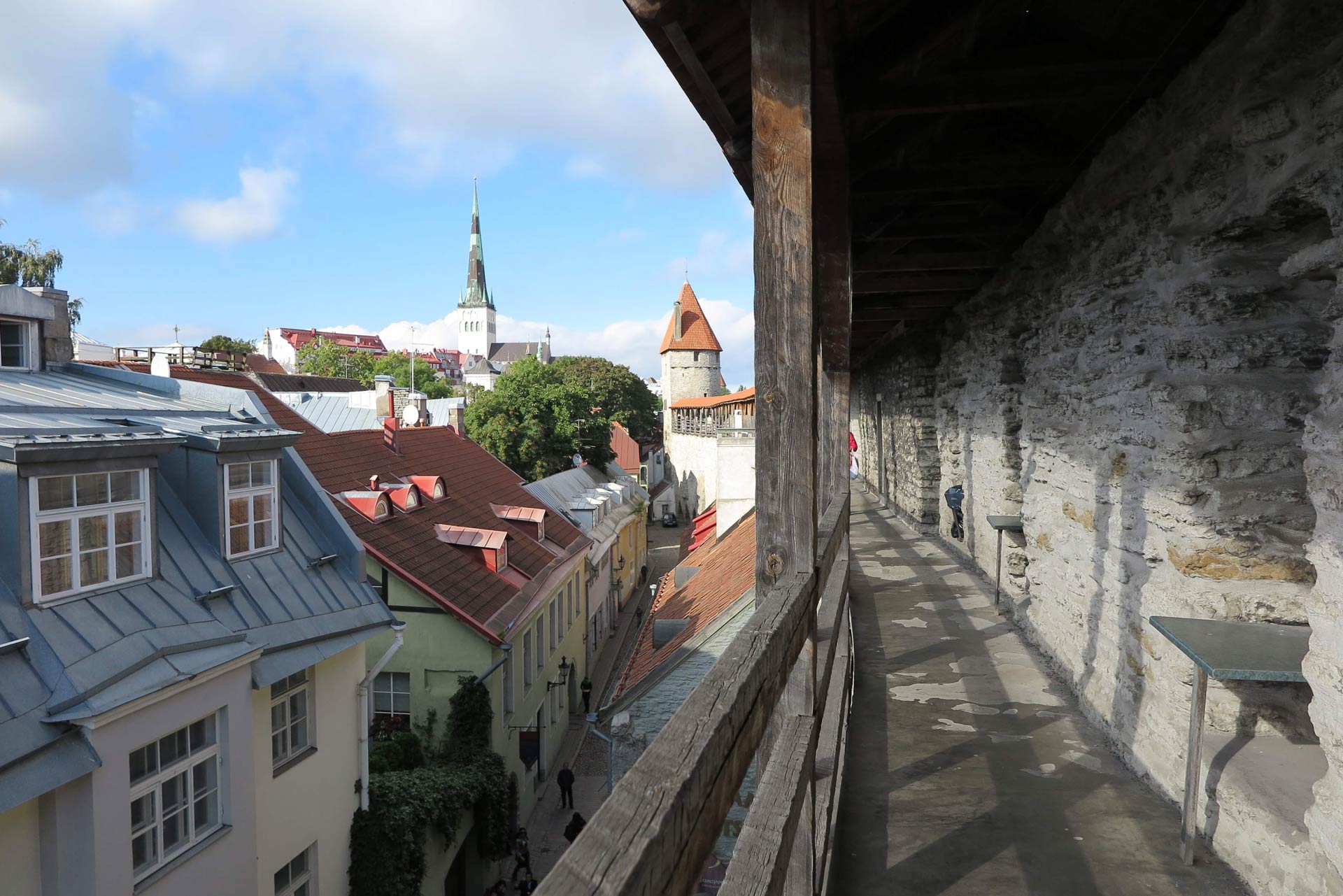 View from the wall in Old Town of Tallinn