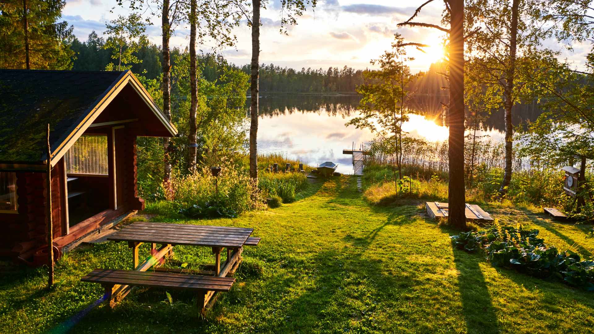 Finnish sauna in the countryside