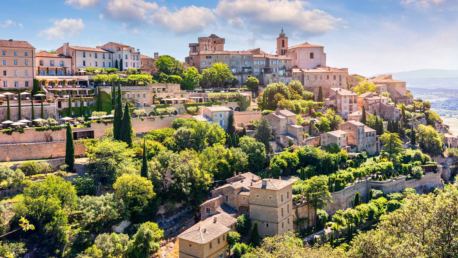 Aerial view of Gordes village 