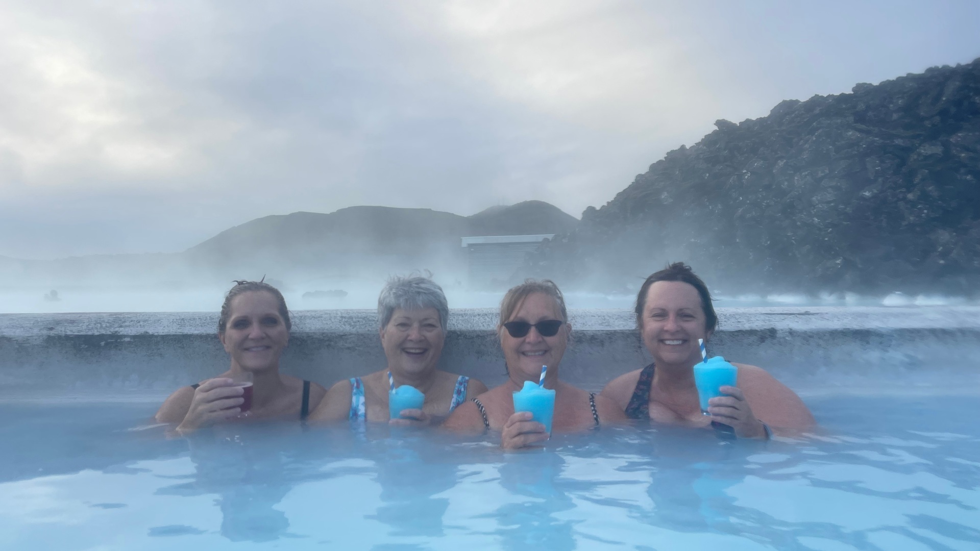 Maure travellers relaxing in Iceland's Blue Lagoon geothermal spa