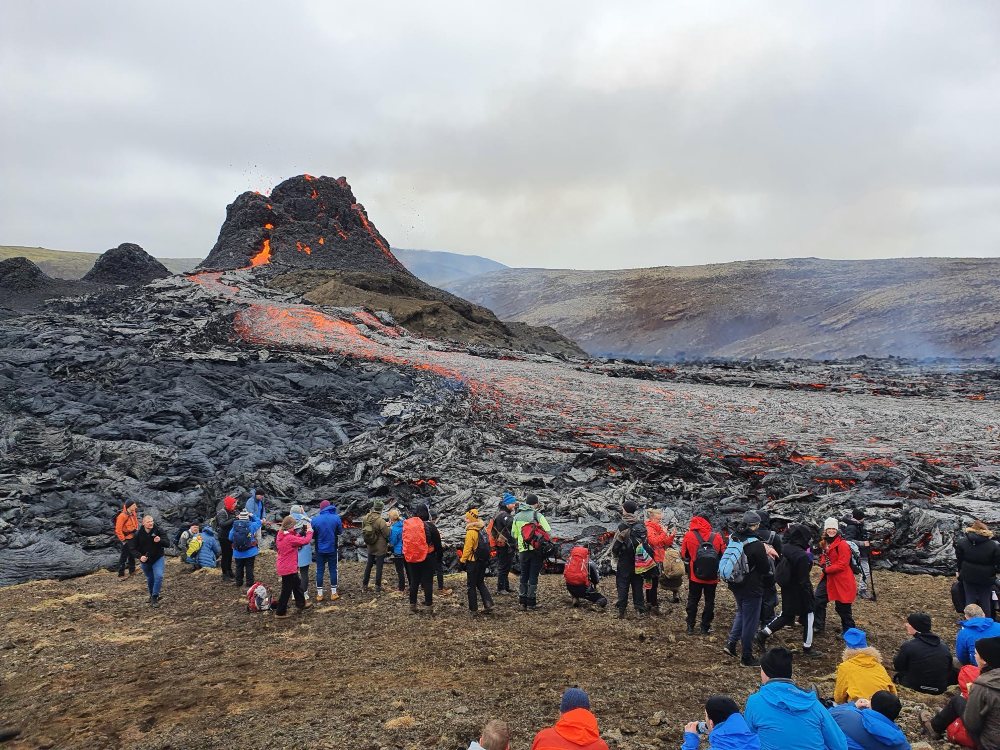 volcano eruption at Fagradalsfjall in 2021
