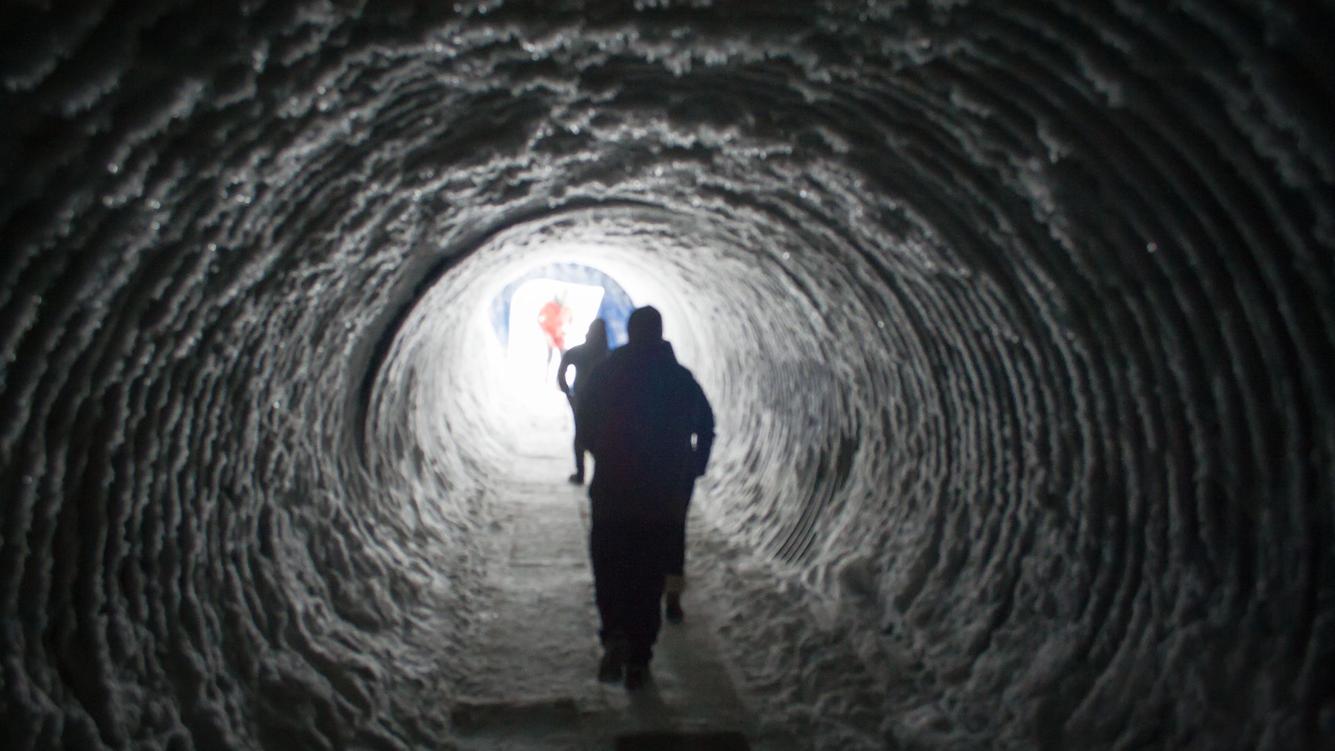 Walking inside an Icelandic glacier