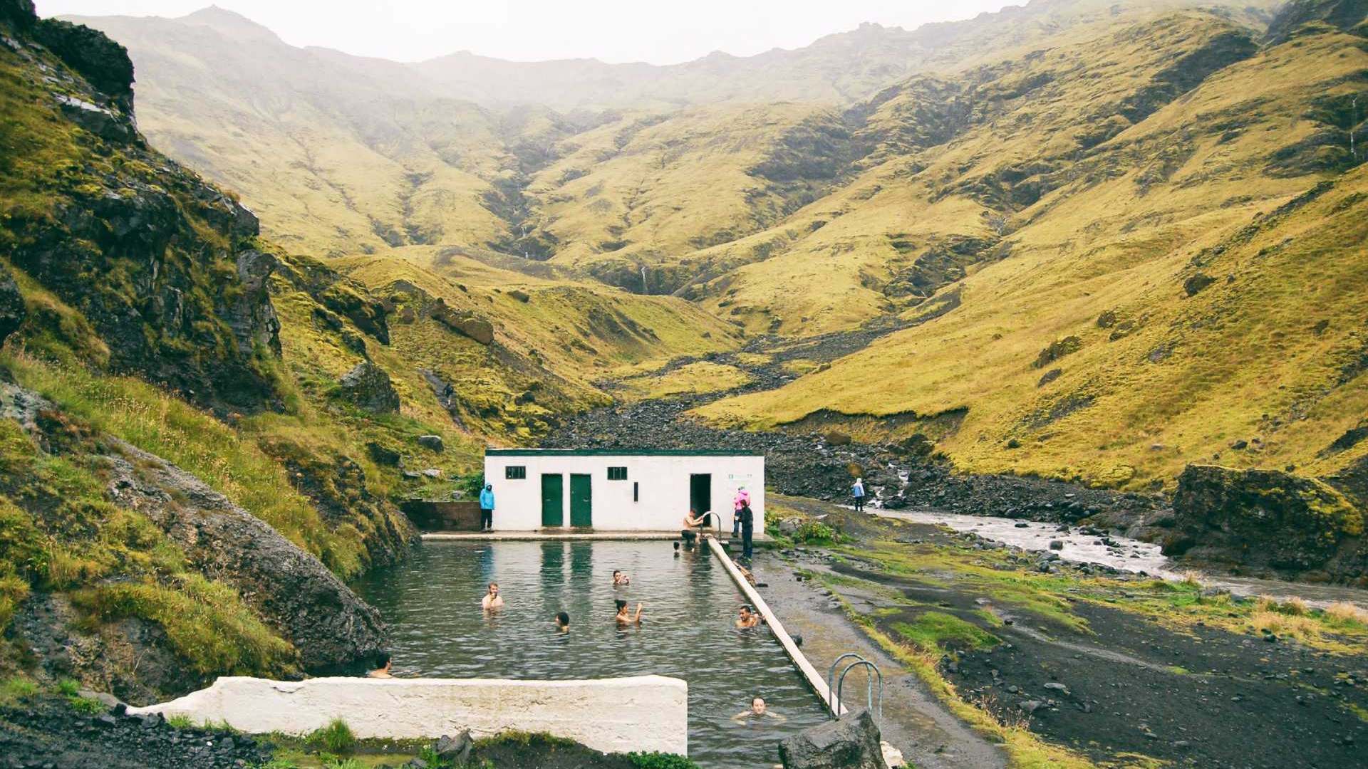 Seljavallalaug swimming pool in Iceland