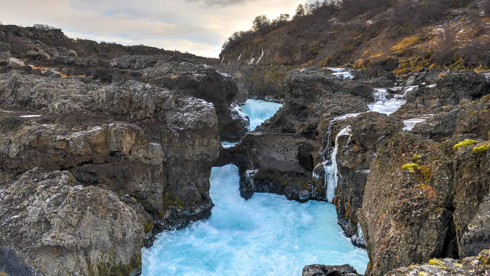 Barnafoss waterfall