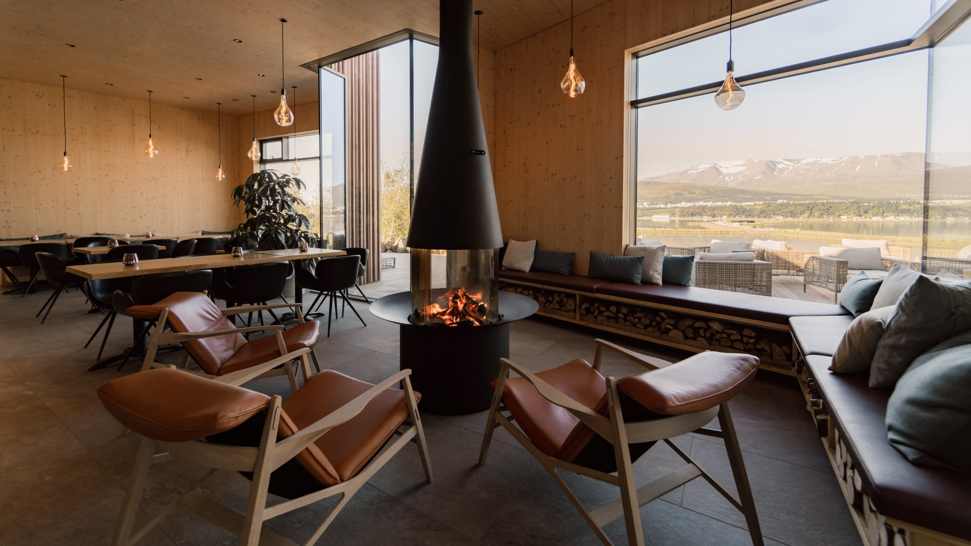 The bistro at Forest Lagoon, Iceland