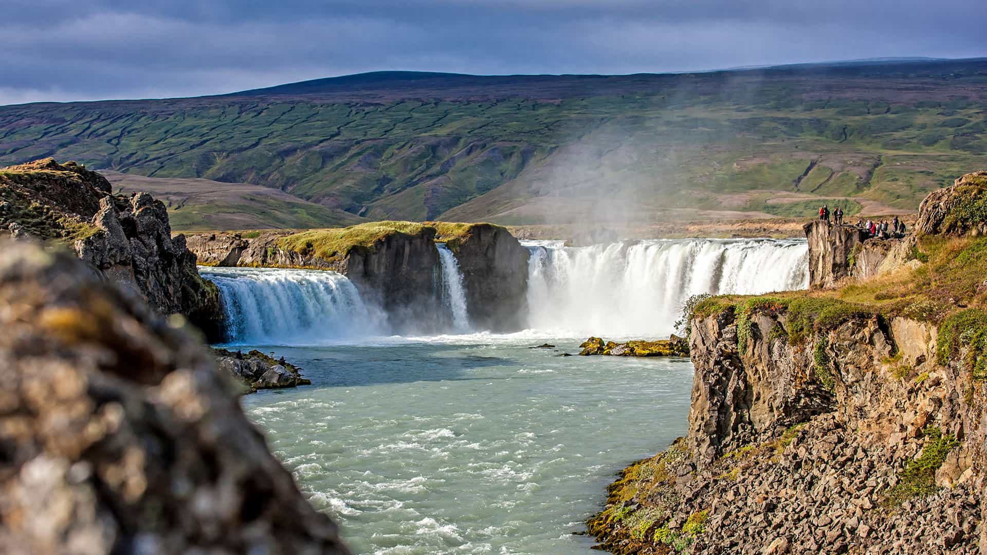 Godafoss waterfall in summer