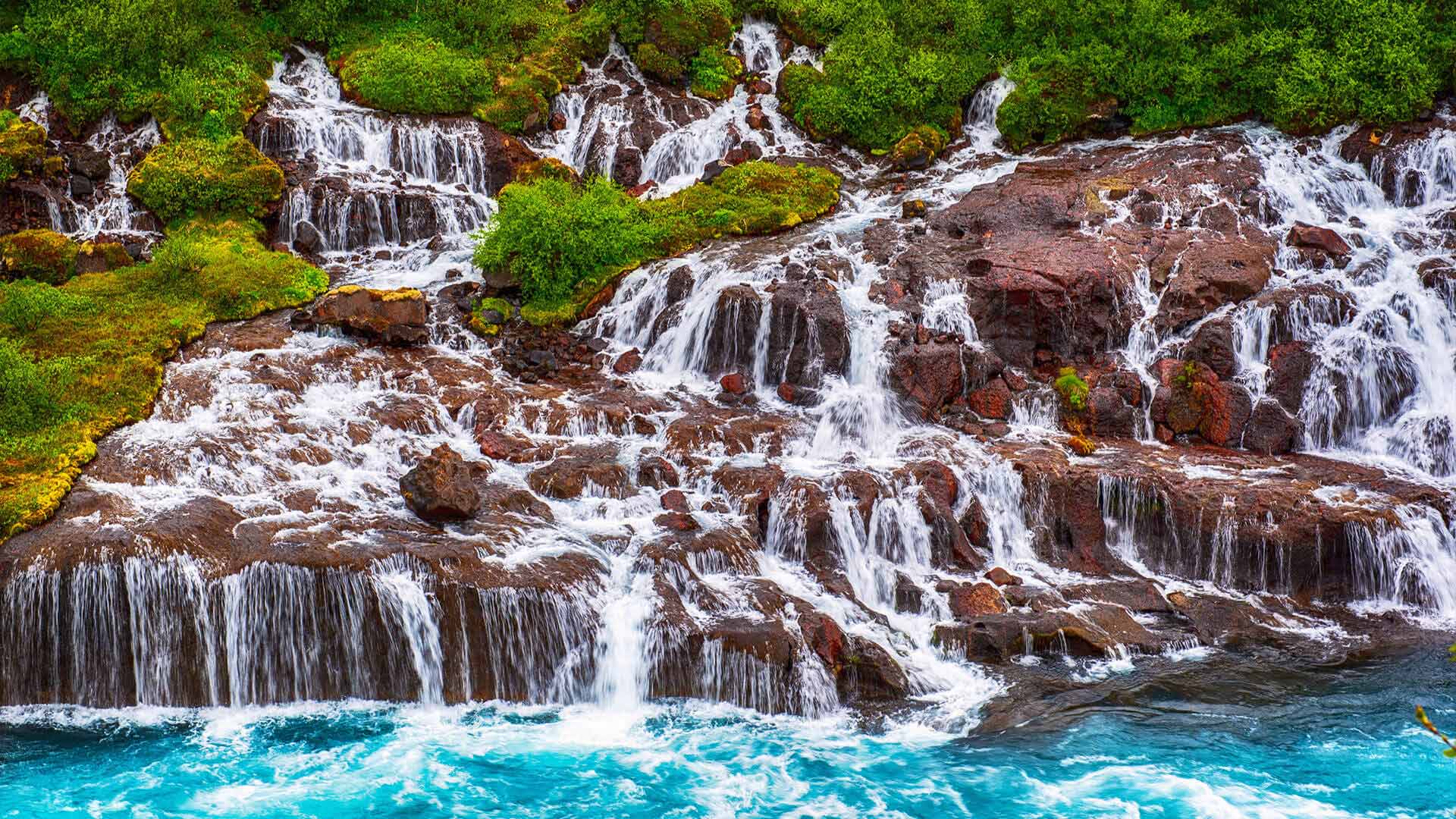 Hraunfossar waterfall, Iceland