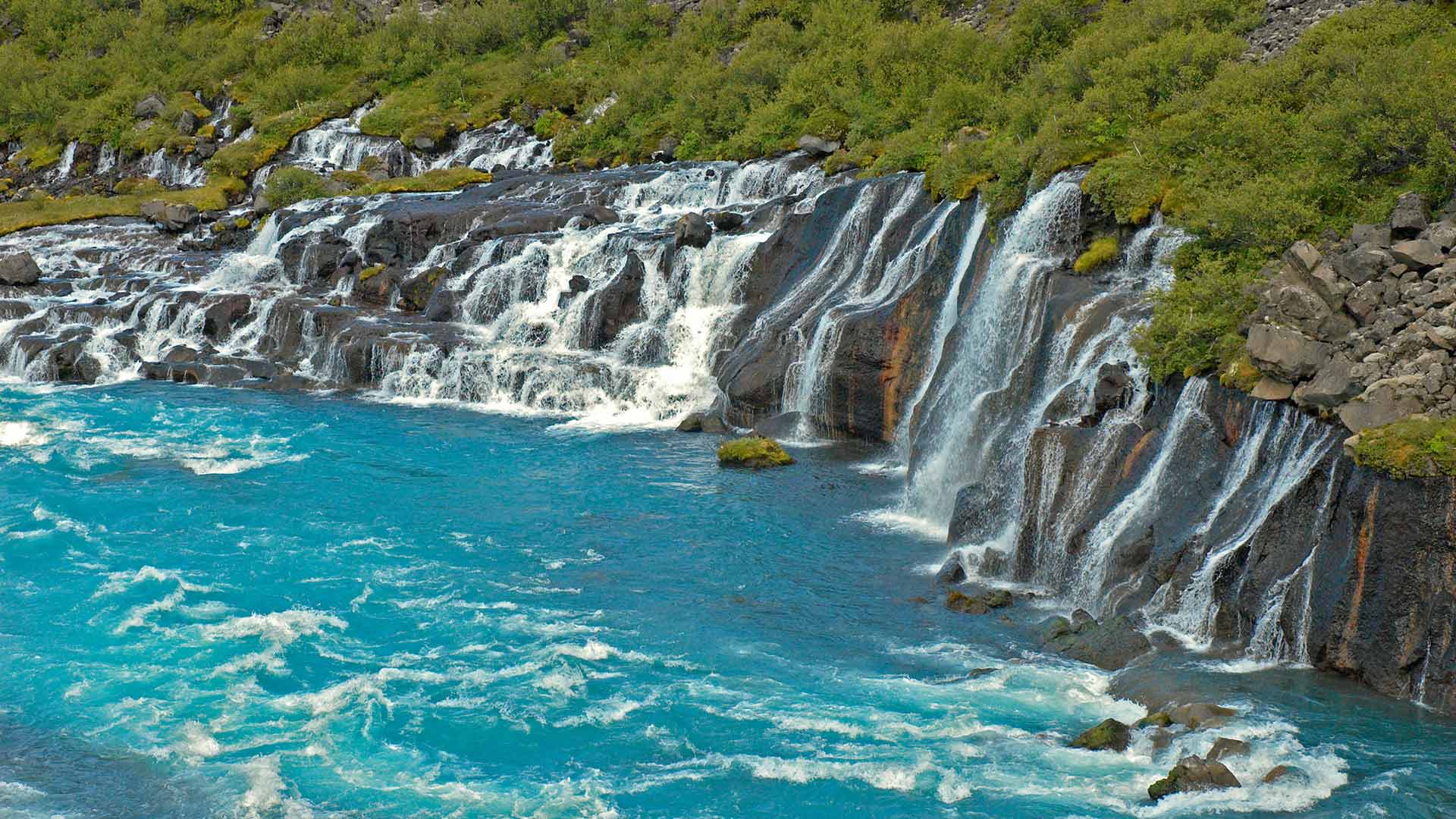 Hraunfossar waterfalls