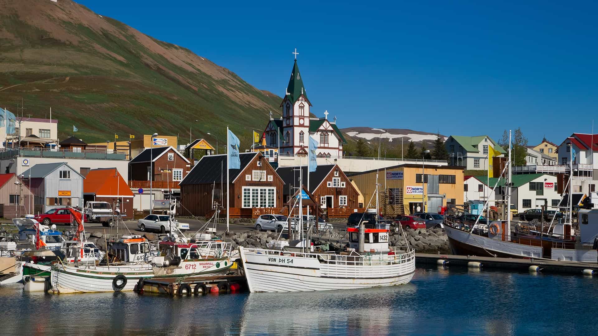 Husavik harbour, North Iceland