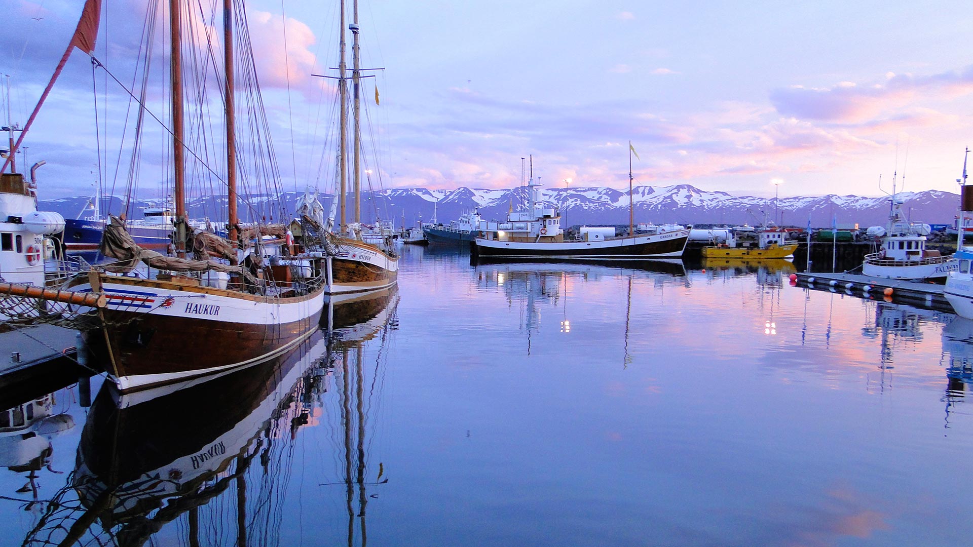 Husavik winter in North Iceland