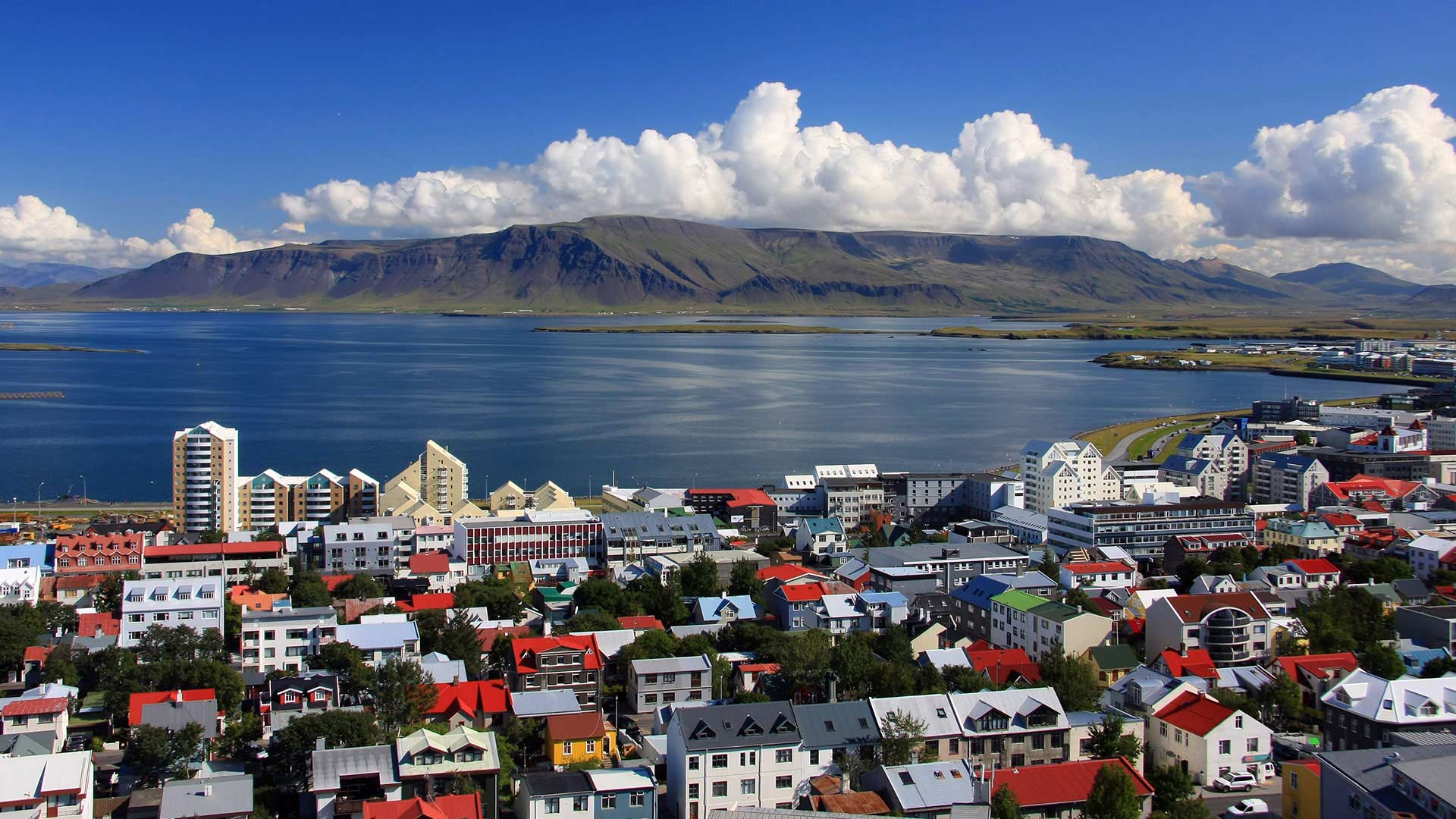 Colourful houses in Reykjavík