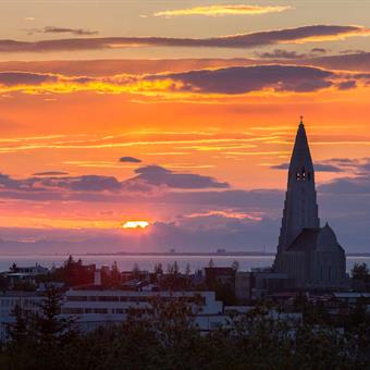 Sunset over Reykjavík