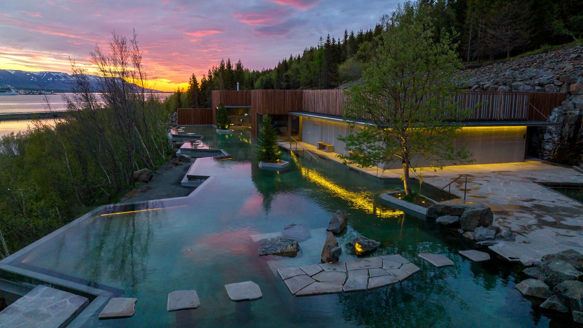Forest Lagoon at sunset, Iceland