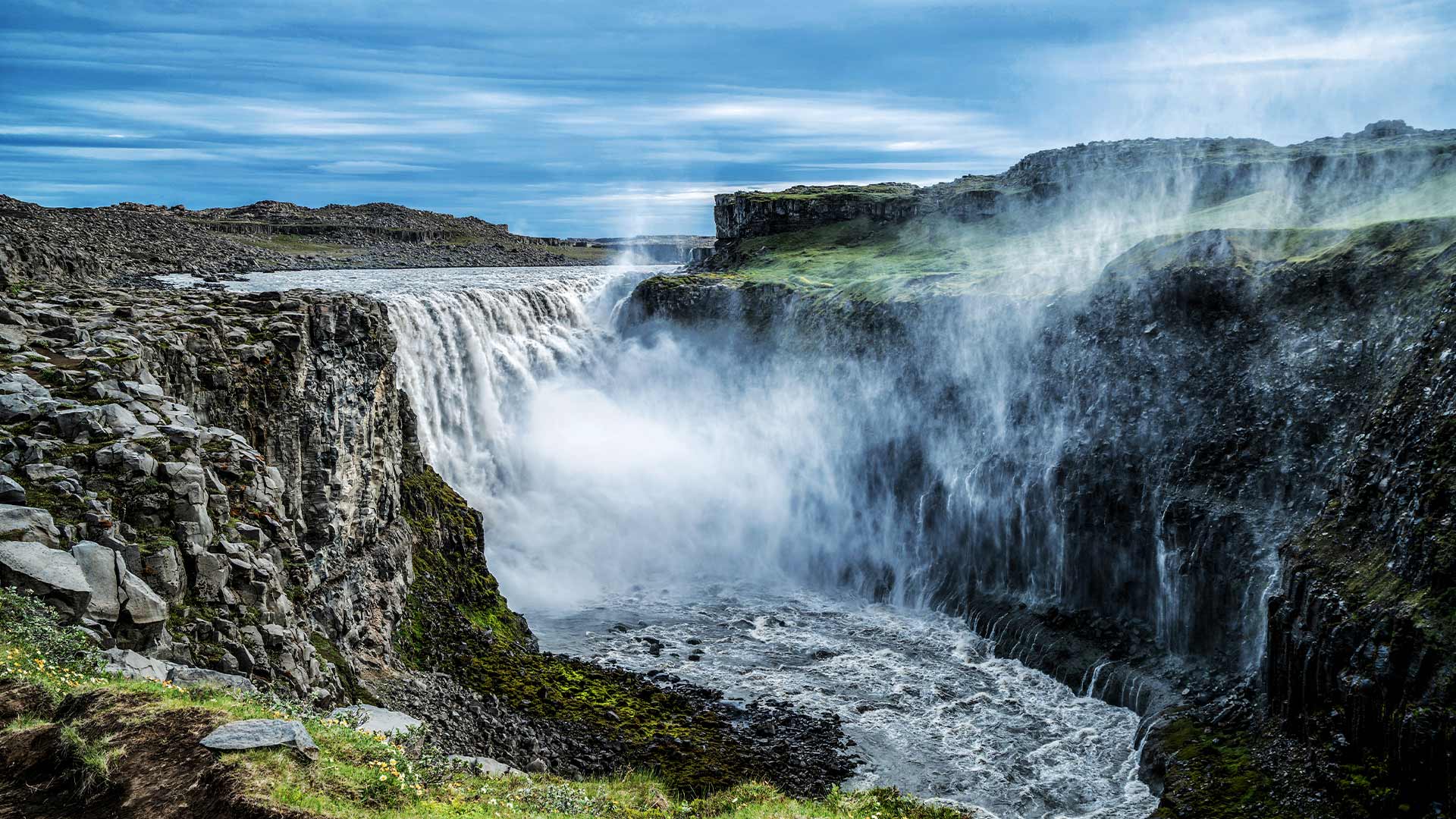 view of dettifoss vatnajokull national park