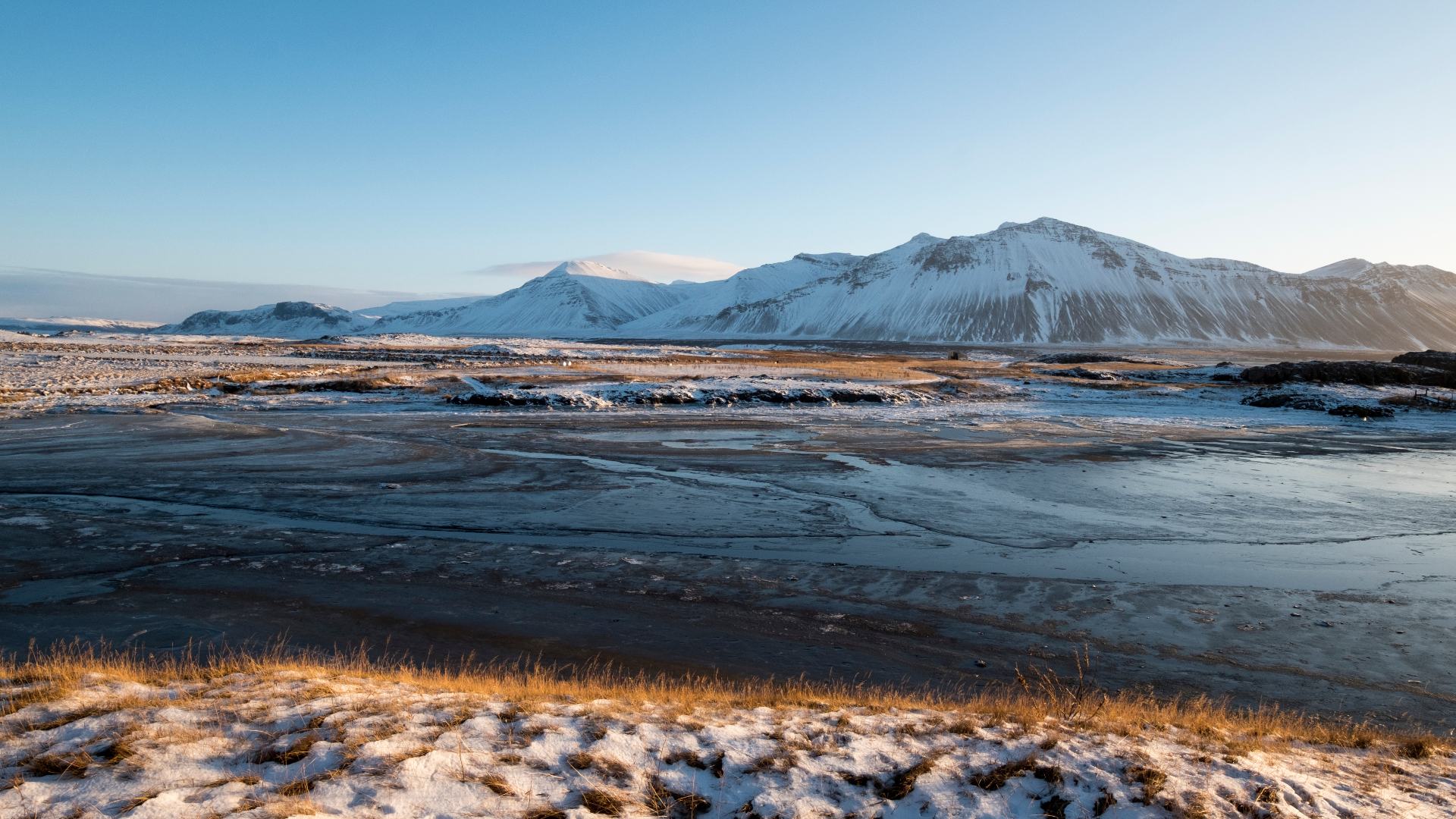 Borgarfjörður in the snow, Iceland
