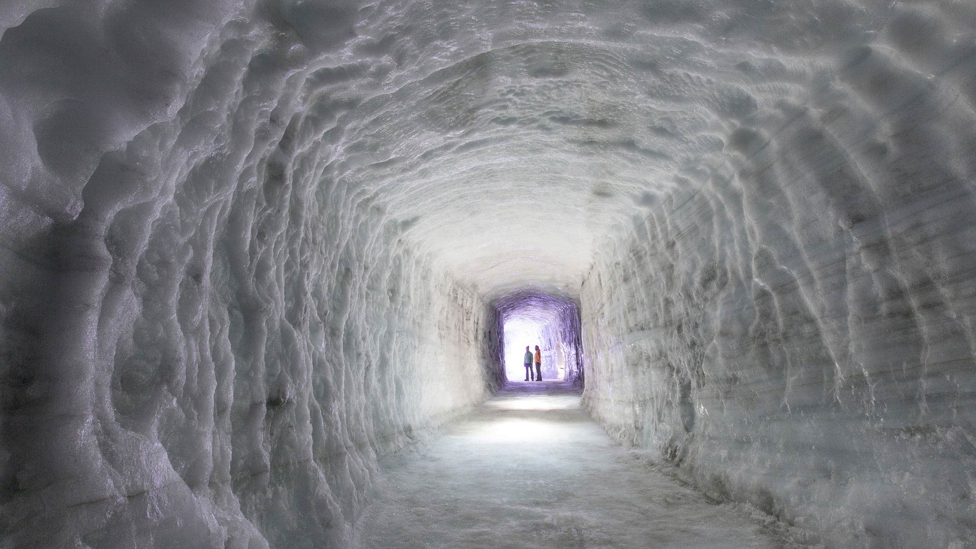 The glacier tunnels