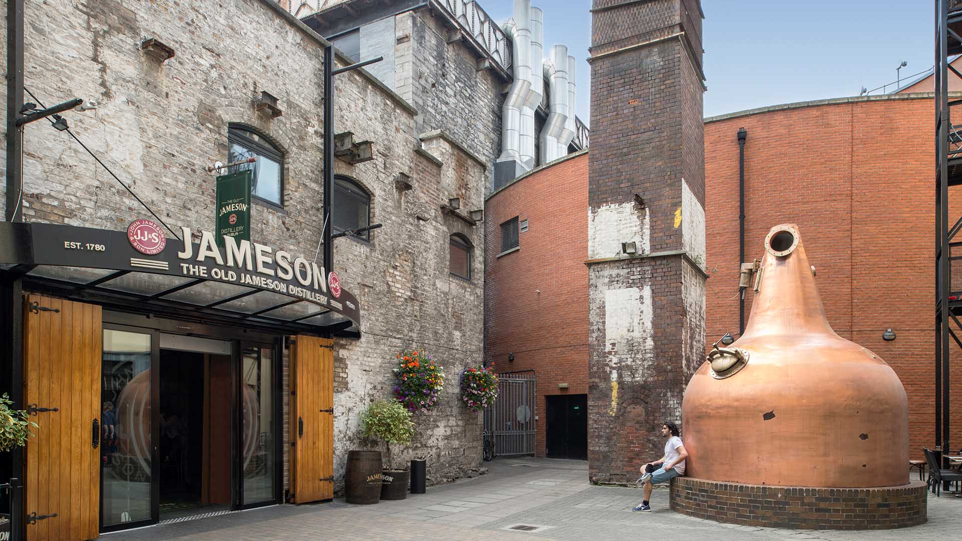 The entrance to the Jameson Distillery in Dublin.