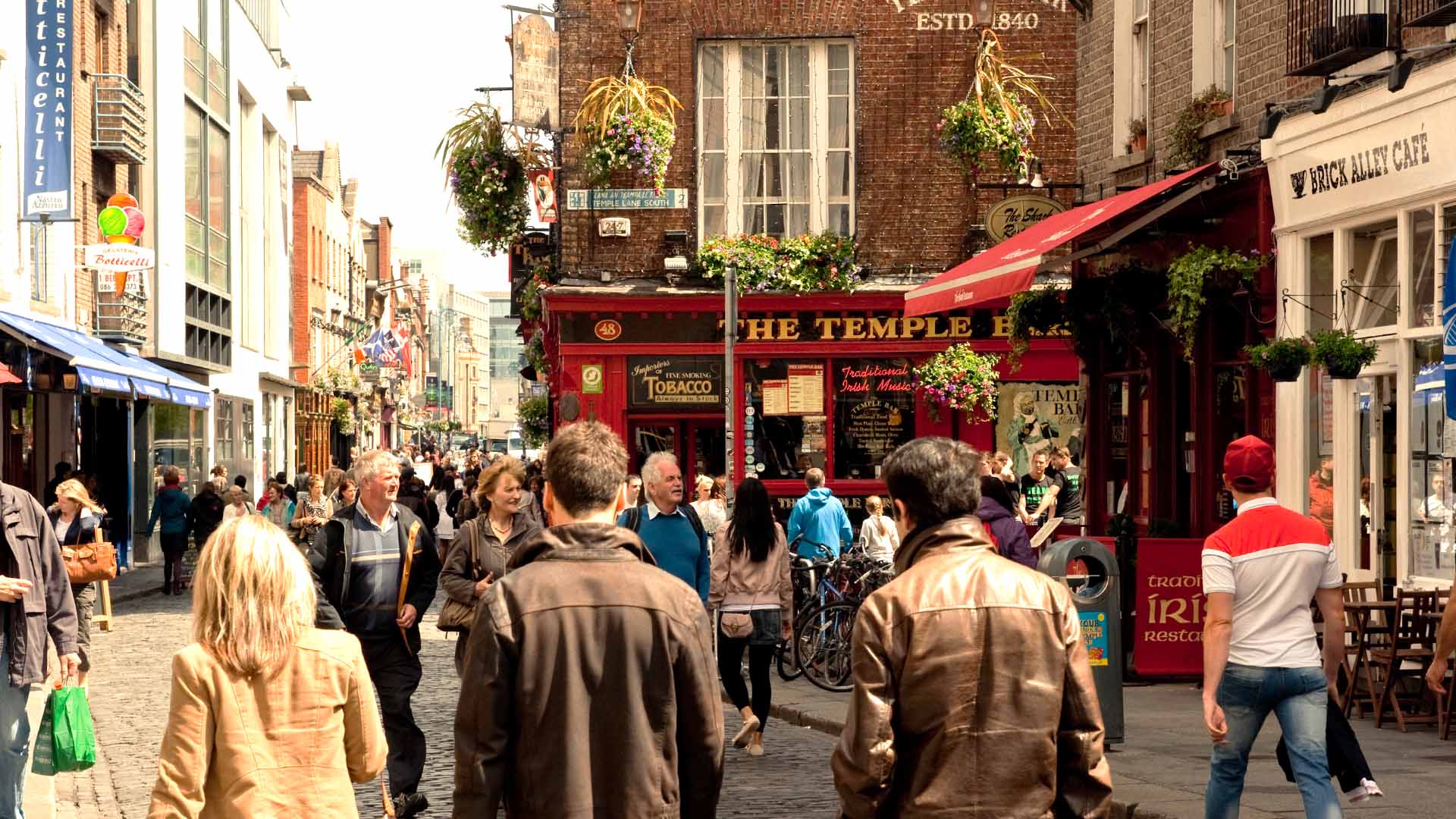 Temple Bar district in Dublin Ireland