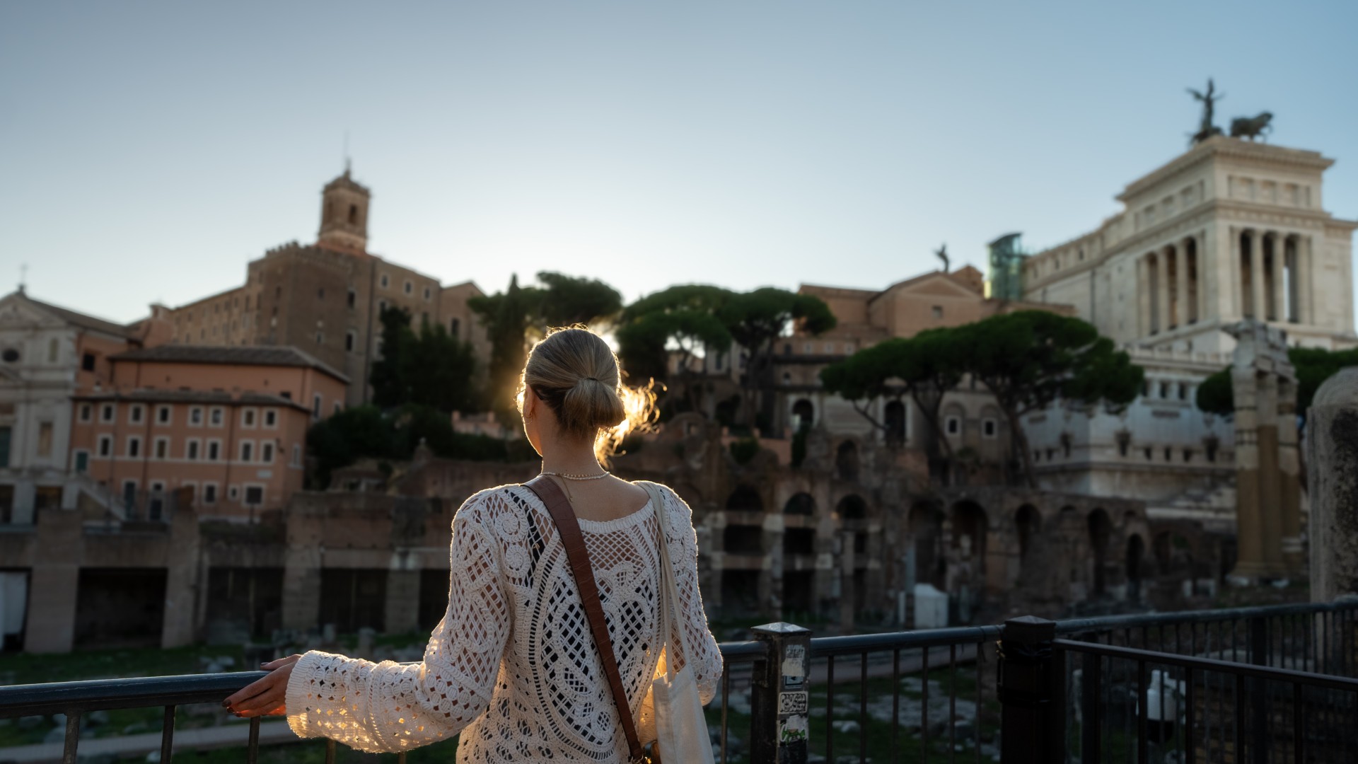 Alexandra taking in Rome's ancient history. ©Nordic Visitor