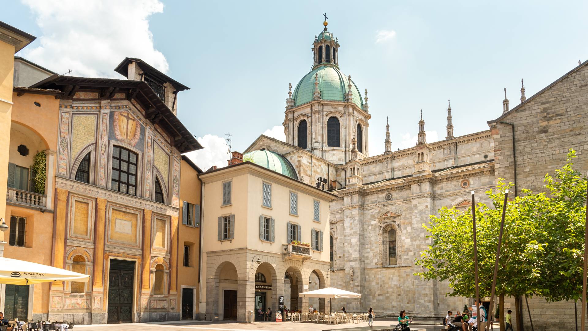 Duomo square and Como cathedral in Como city's historic centre