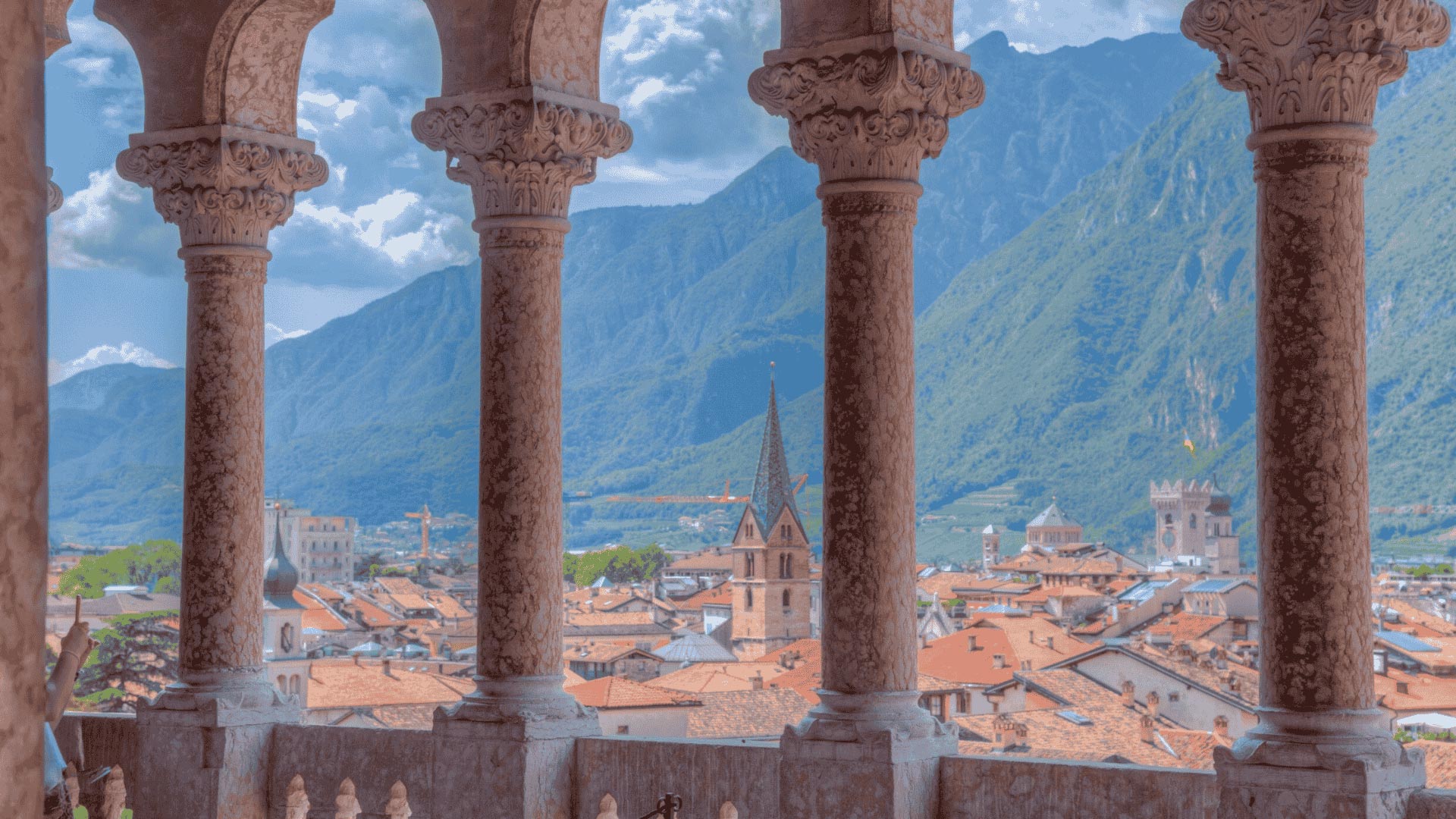 Trento's old town, Trentino, Italy