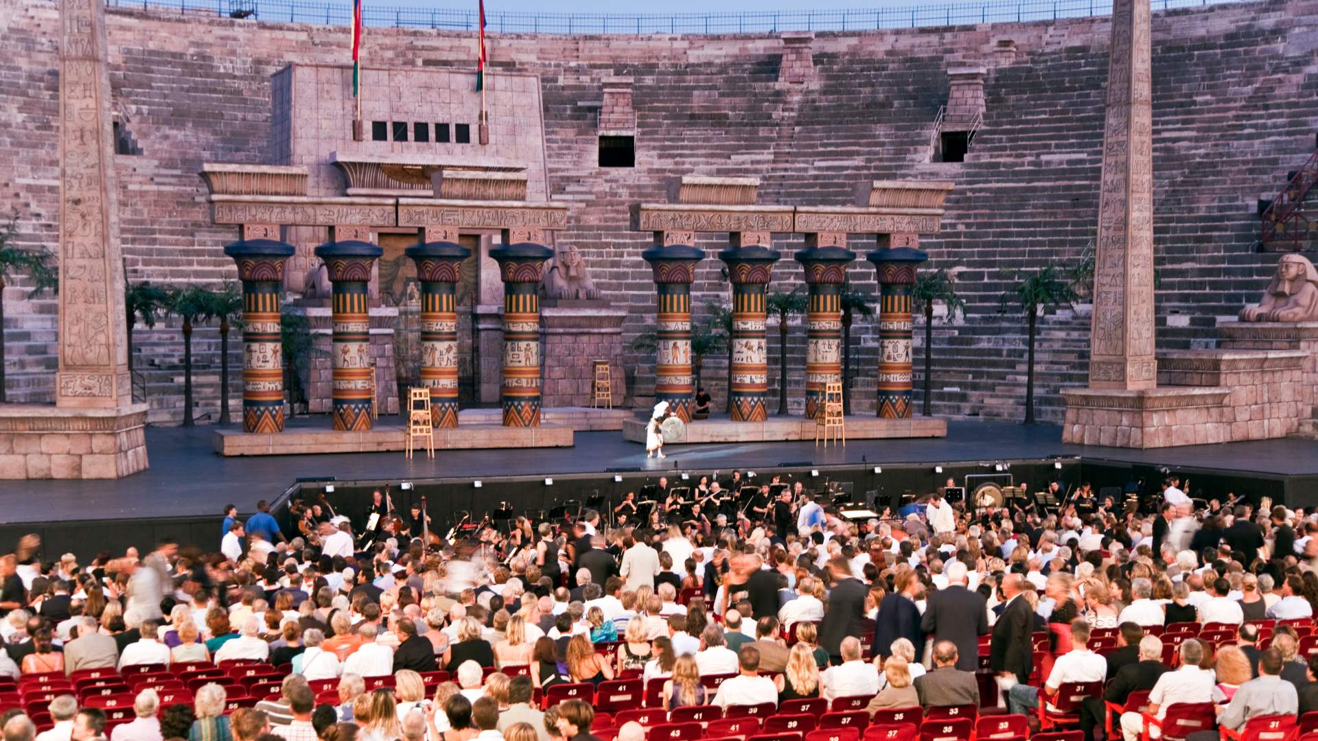 An open-air performance at the Arena di Verona, Italy