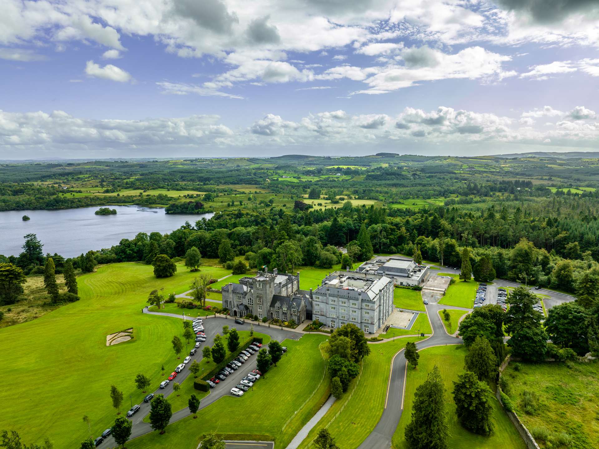 Aerial view of Kilronan Castle Estate