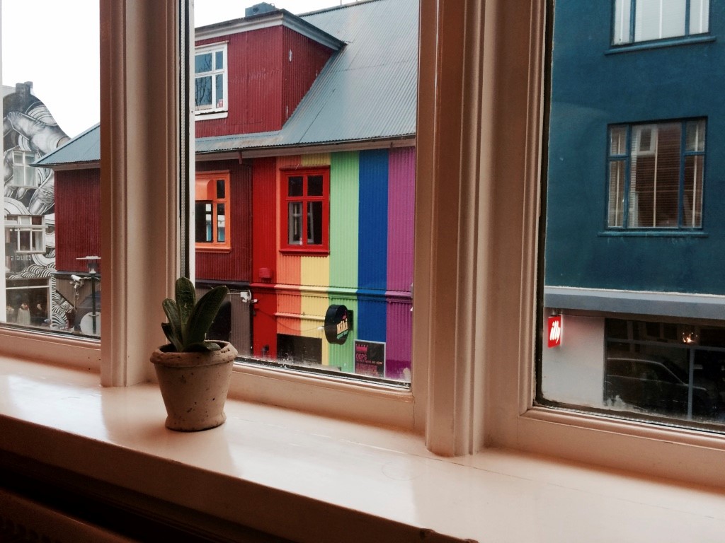 View from Gló cafe in Reykjavik, Iceland