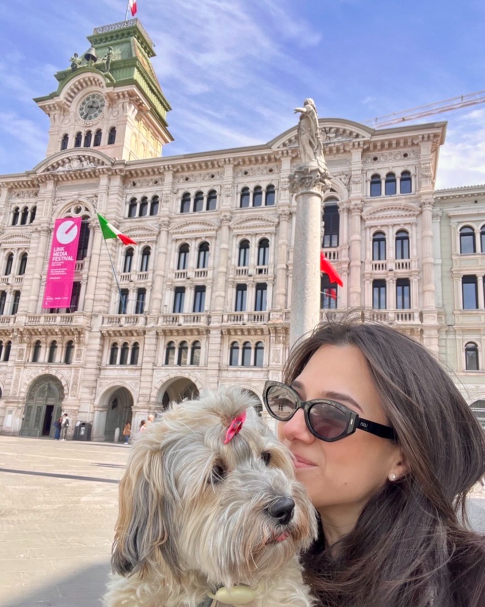Maria EGC at trieste with her dog