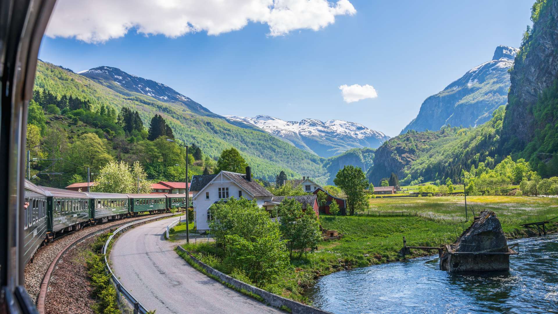 The famous Flamsbana railway in Norway.