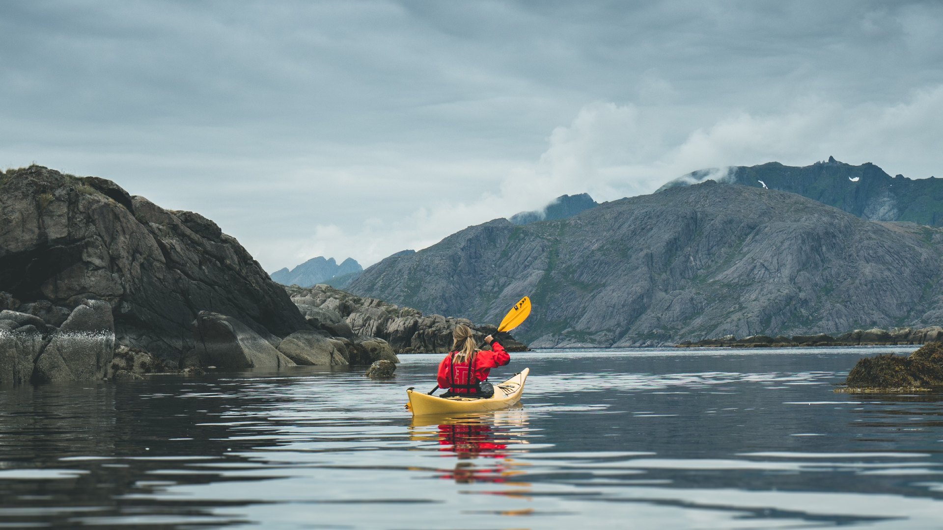 Kayaking in the Lofoten Islands, Norway