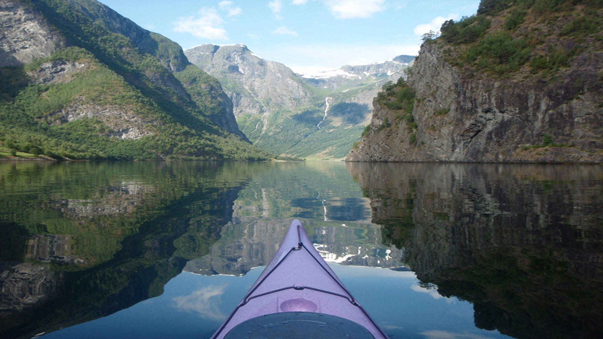 kayak on the Norwegian fjord