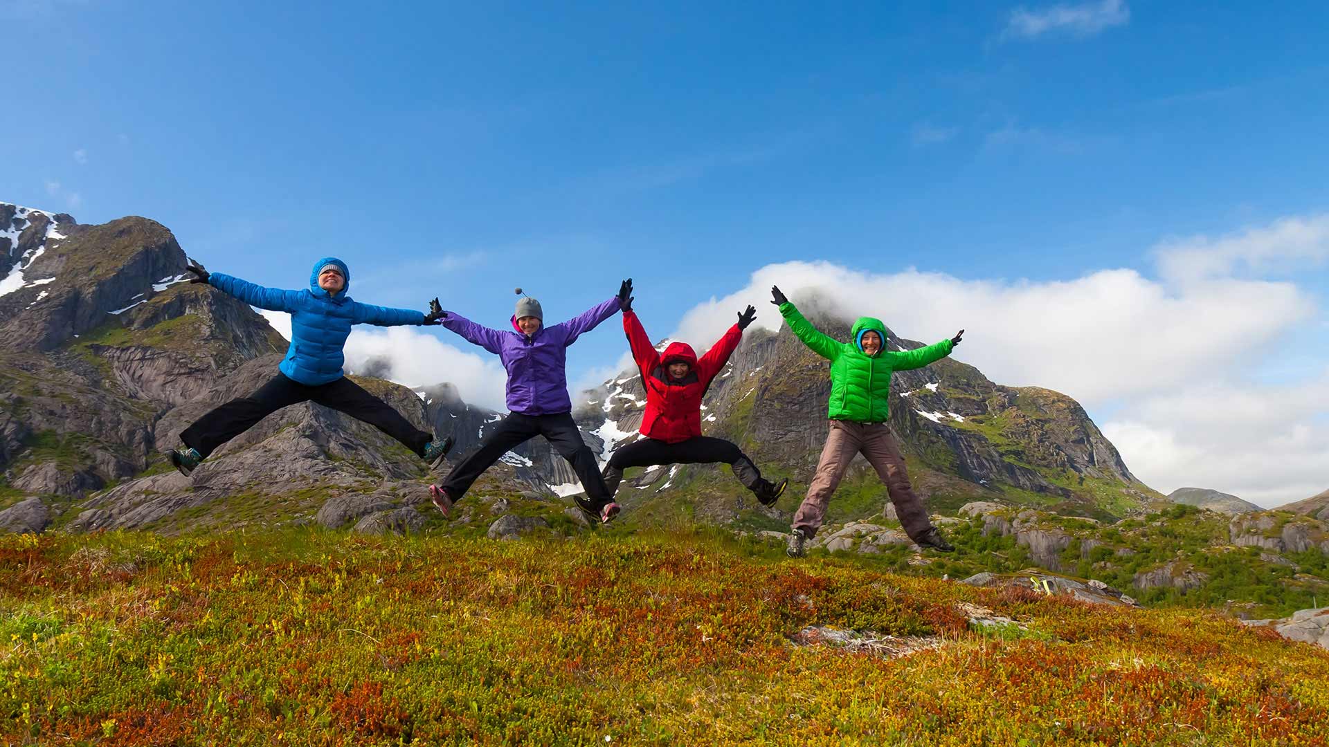 People in Lofoten, Norway
