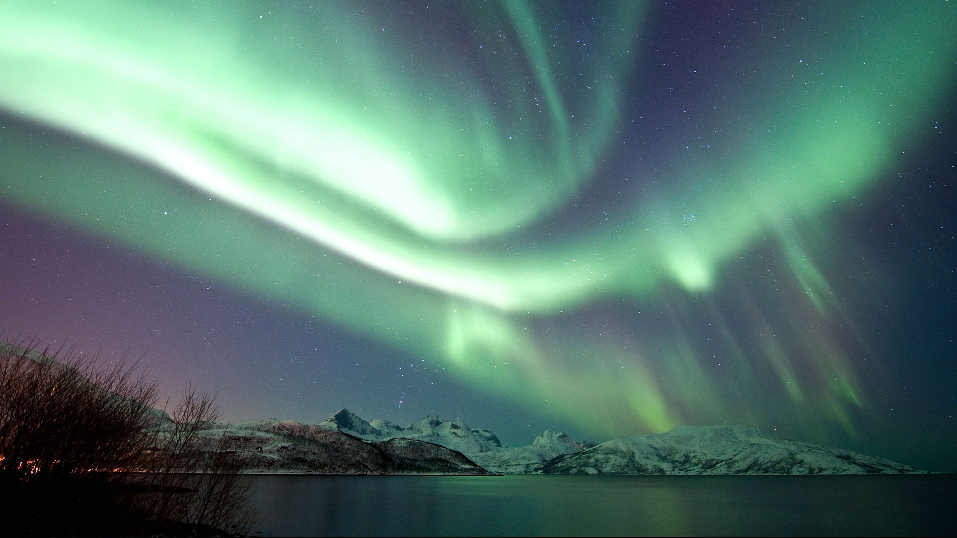 northern lights over tromso in norway