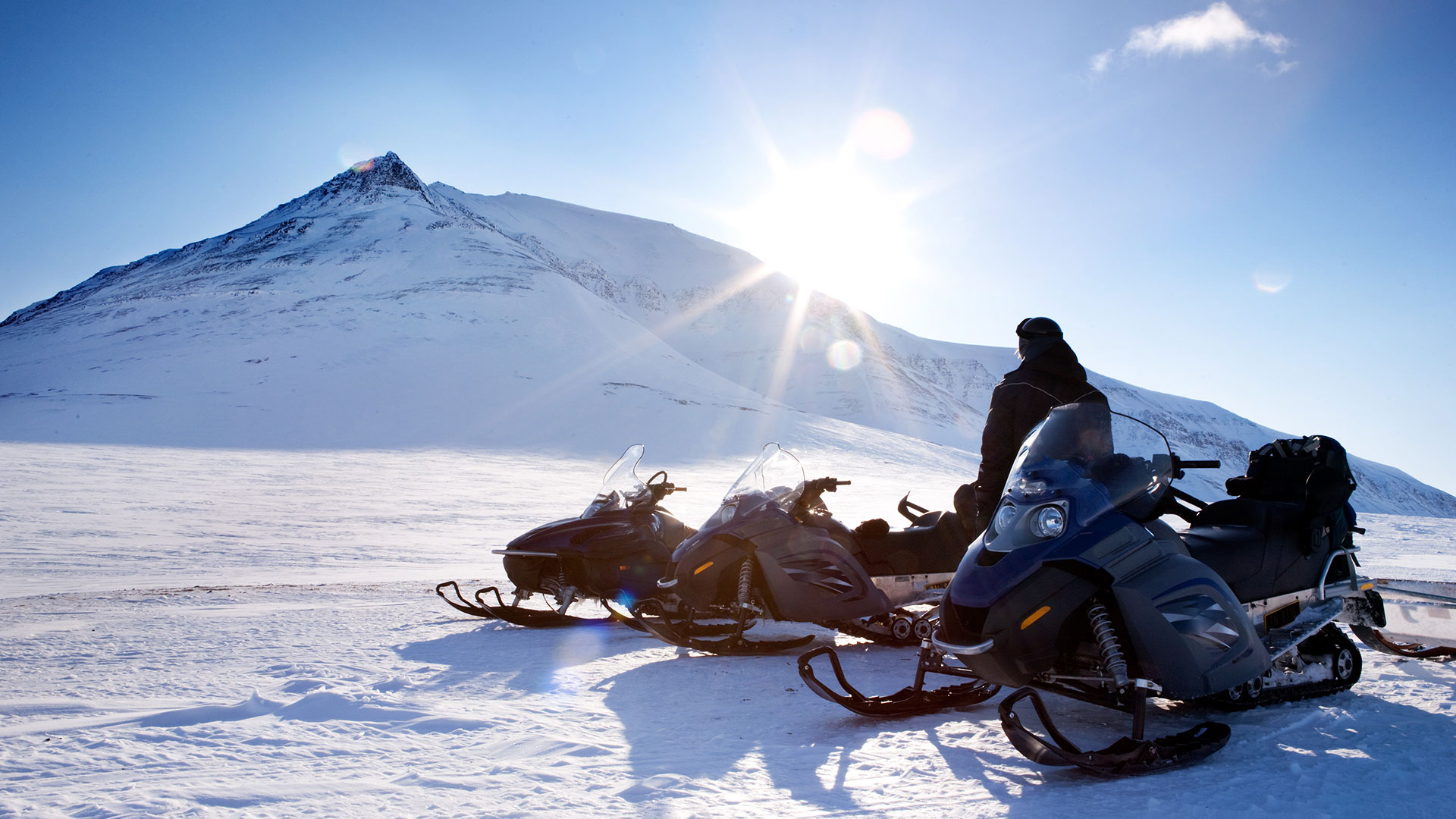 Snowmobiling in the Mountains of Norway