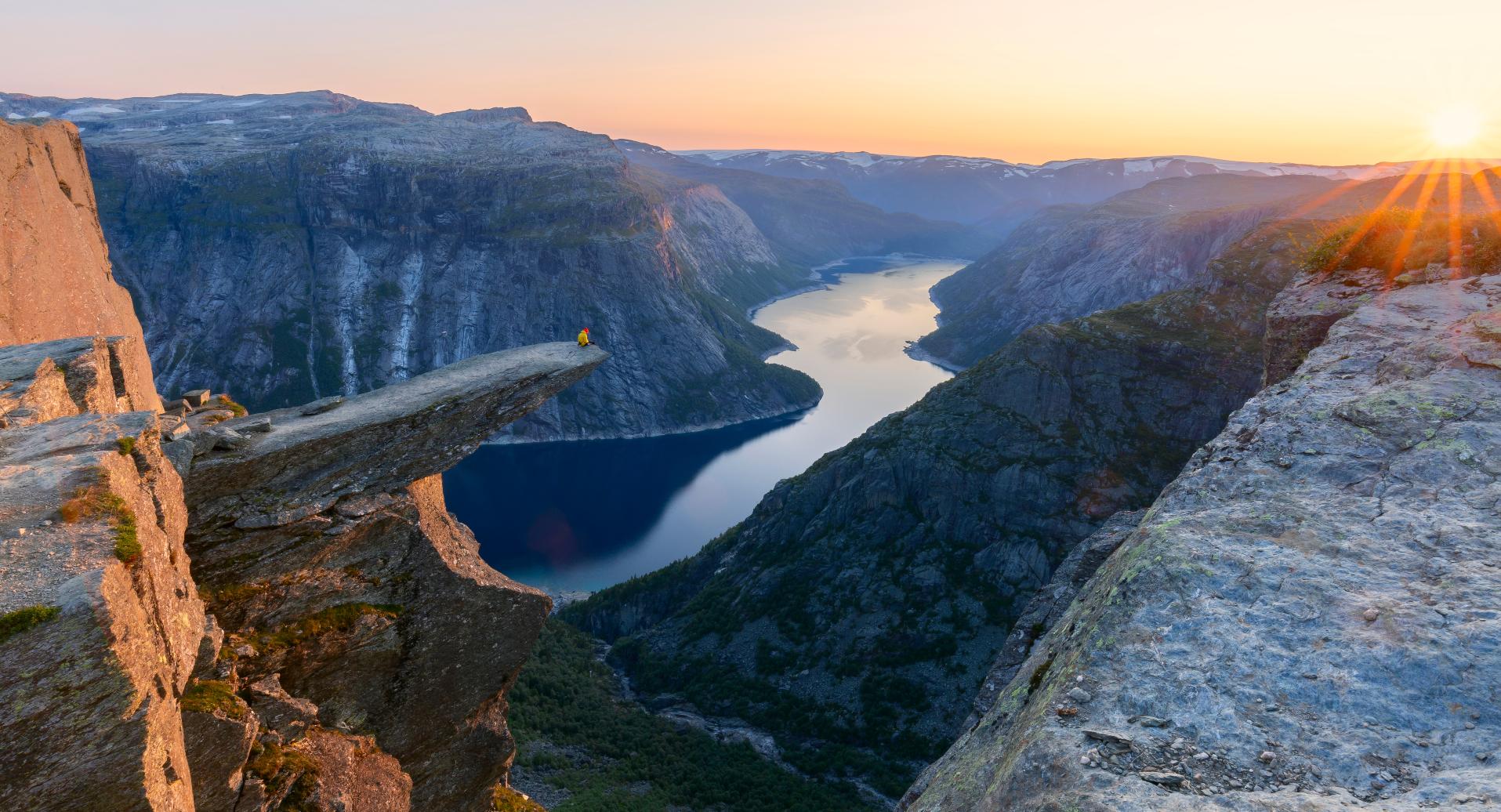 Trolltunga, an iconic rock formation in Norway.