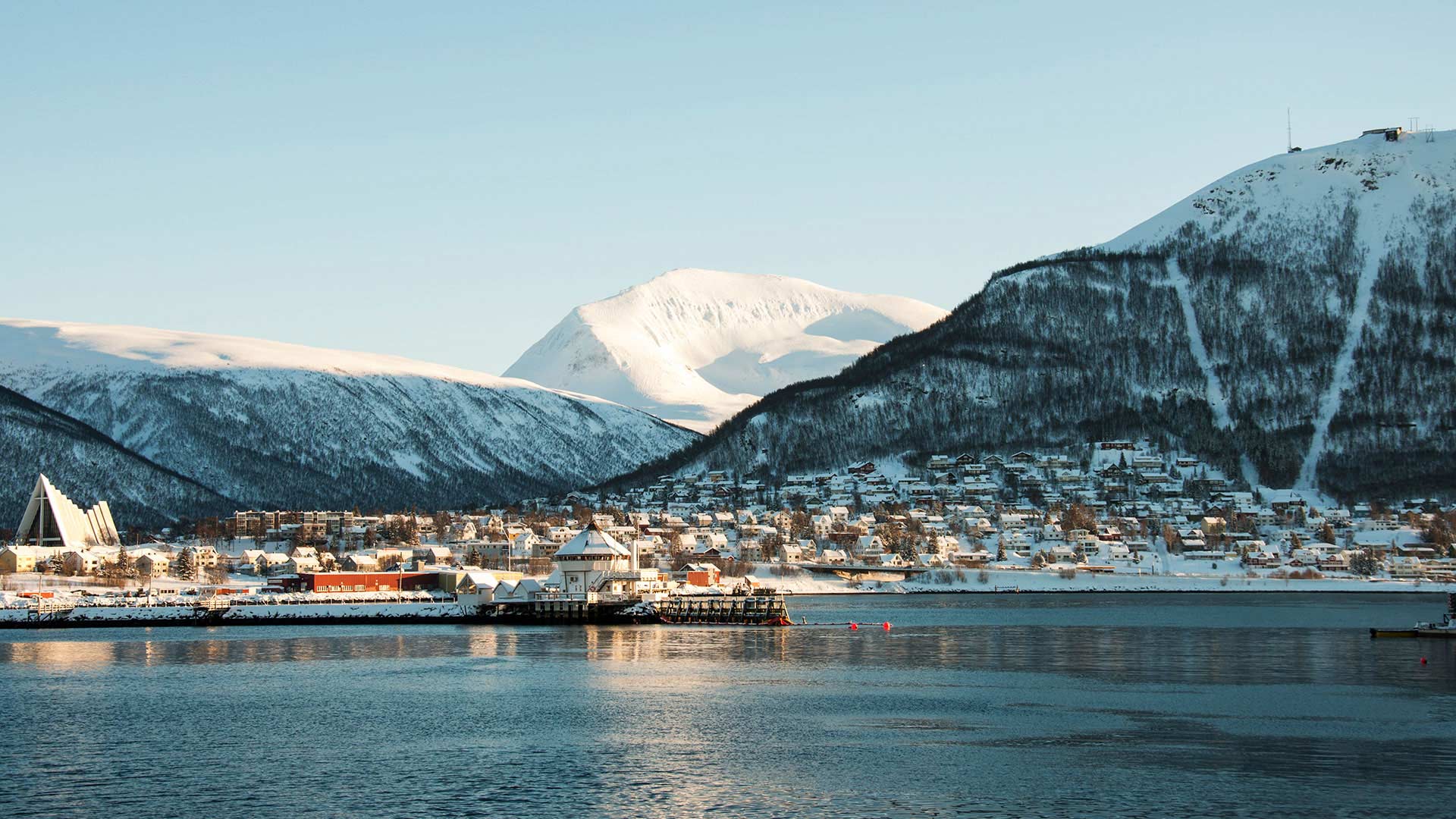 view of tromso in winter