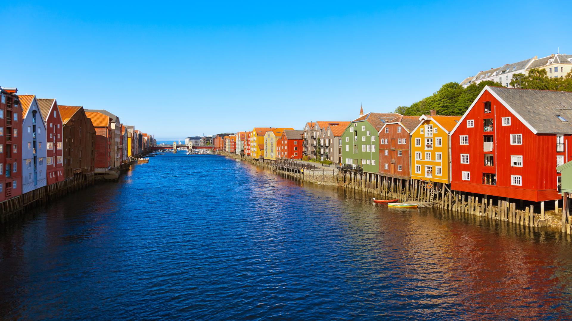 Bakklandet district, Trondheim, Norway