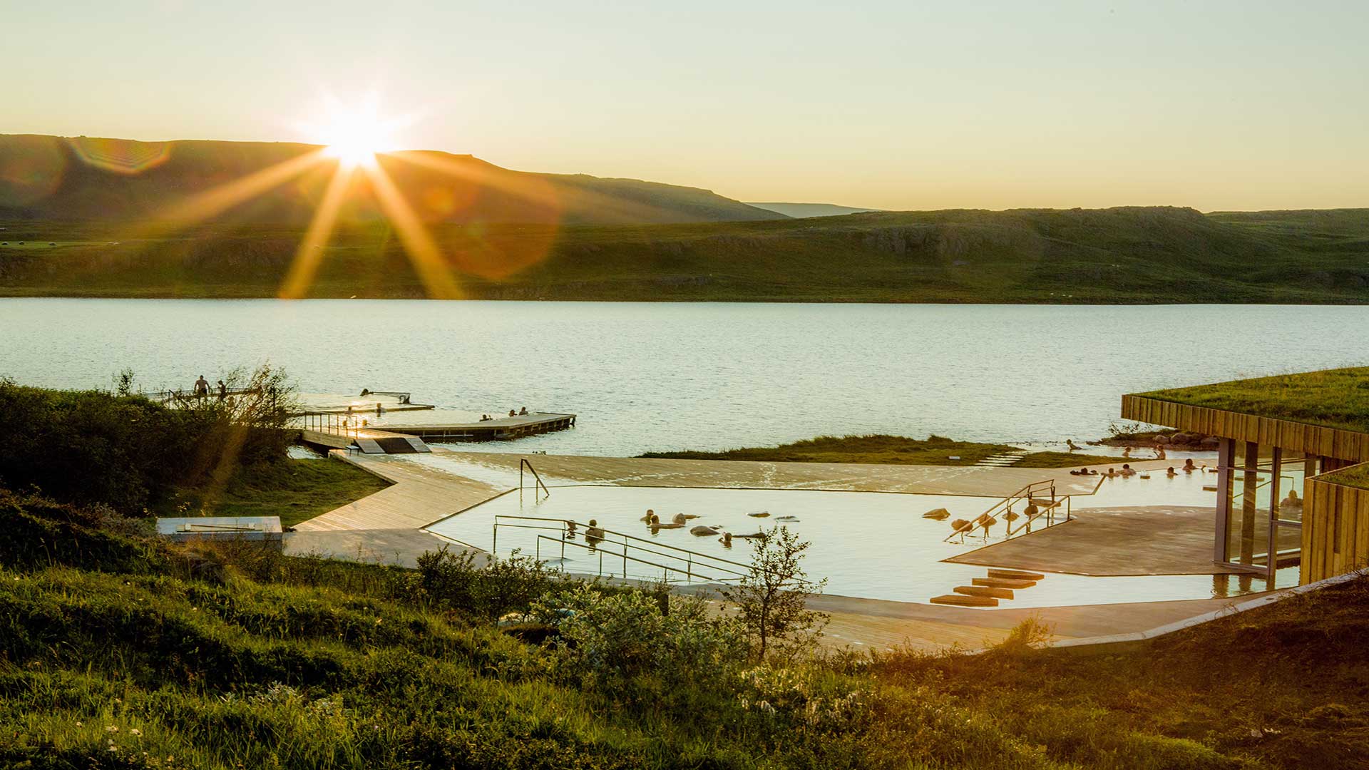 Floating geothermal pools at Vok Baths