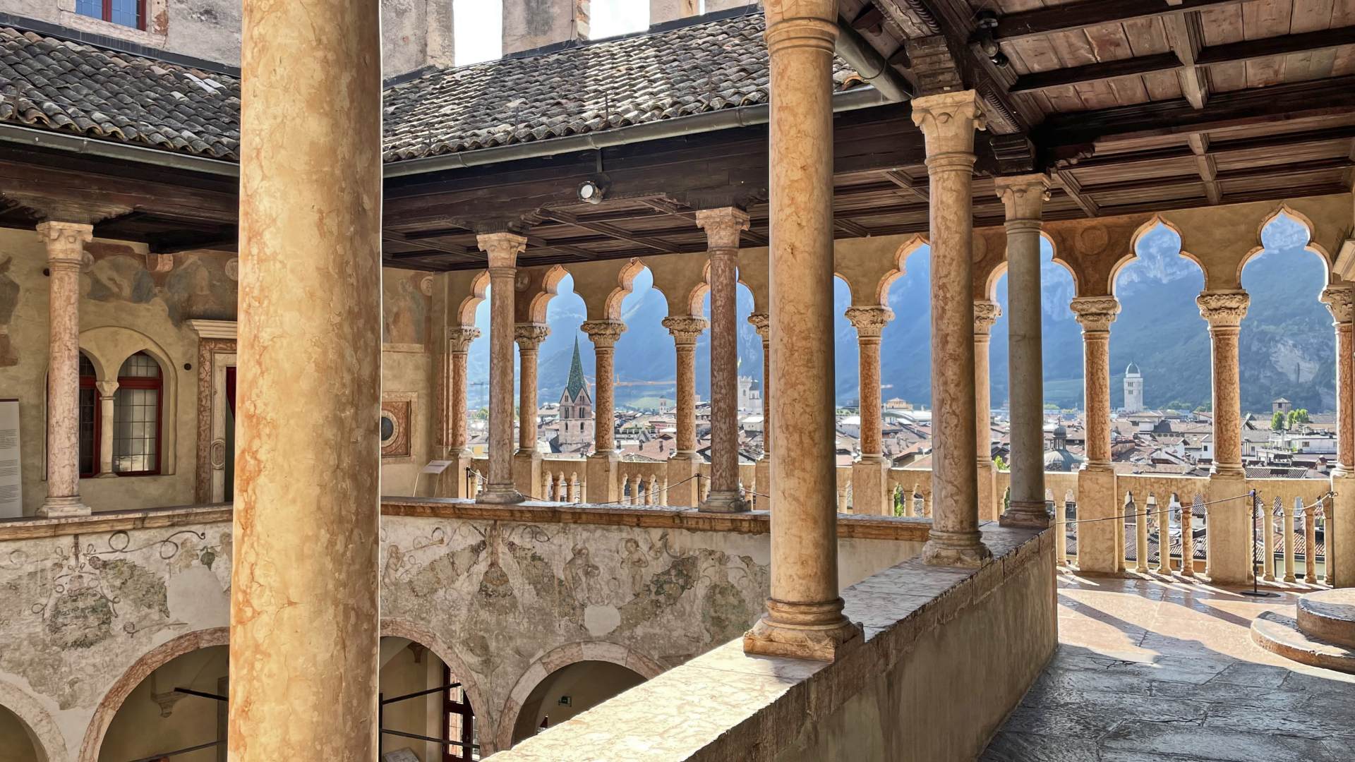 Panoramic views from the Castello del Buonconsiglio in Trento